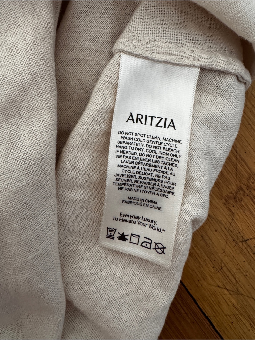 ARITZIA BABATON Wellbeing oversized low back linen blend maxi dress. matte pearl - Picture 5 of 6